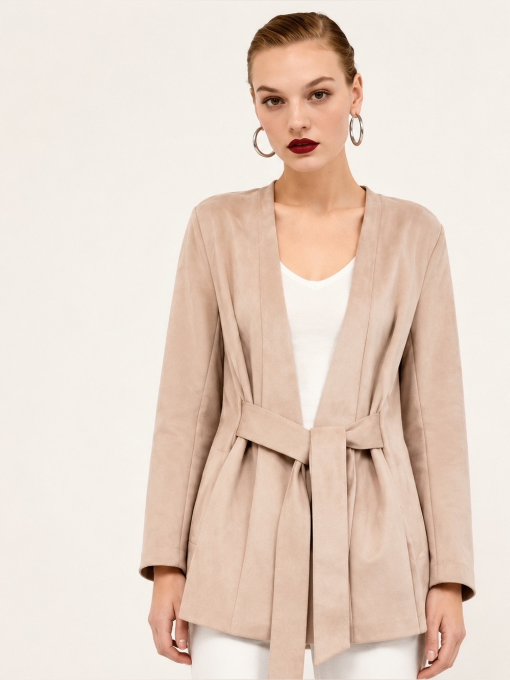 Zara basic faux suede jacket